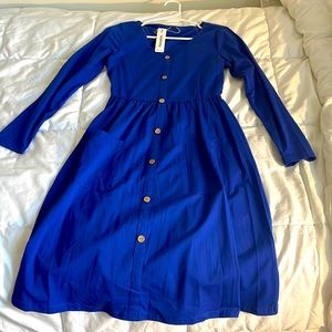VotePretty button down dress with pockets, size small